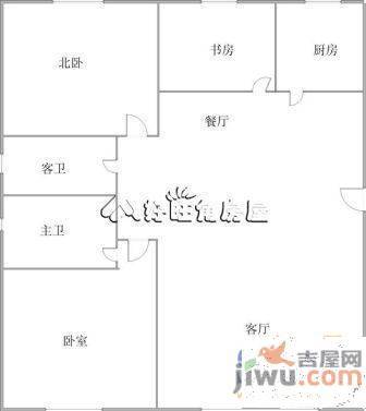 东环国际3室2厅2卫127㎡户型图