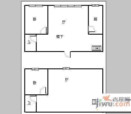 春江花月A区2室0厅1卫86㎡户型图