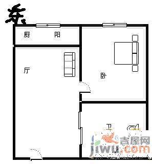 滨湖小区2室2厅1卫118㎡户型图