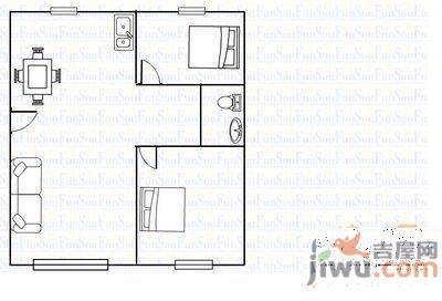 启明新村1室1厅1卫177㎡户型图