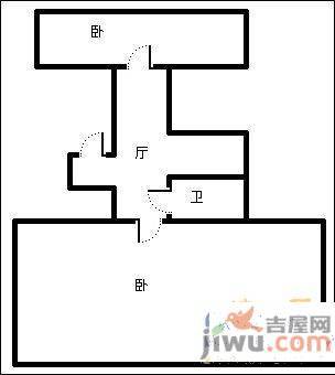 滑翔一小区2室1厅1卫90㎡户型图