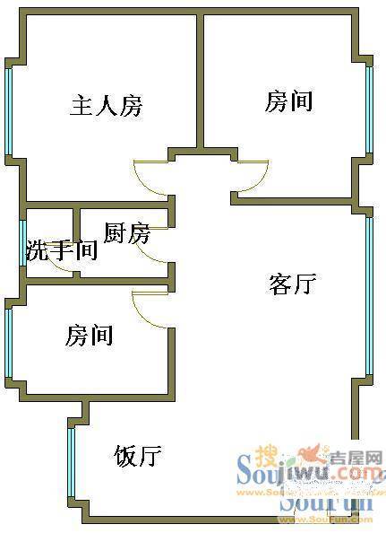 艳欣小区1室1厅1卫户型图