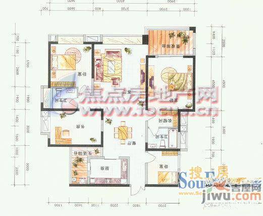 艳欣小区1室1厅1卫户型图