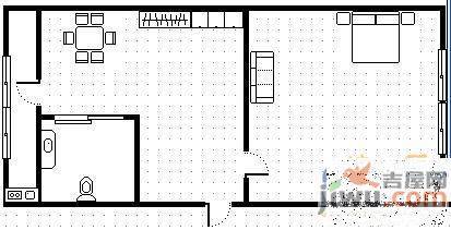 双喜小区1室1厅1卫50㎡户型图