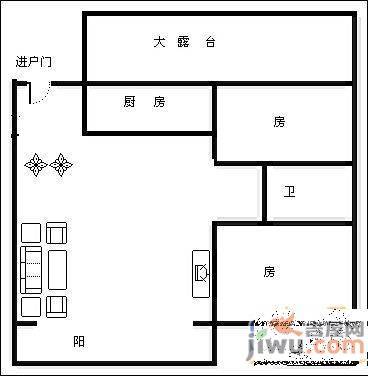 南风雅居3室2厅1卫126㎡户型图