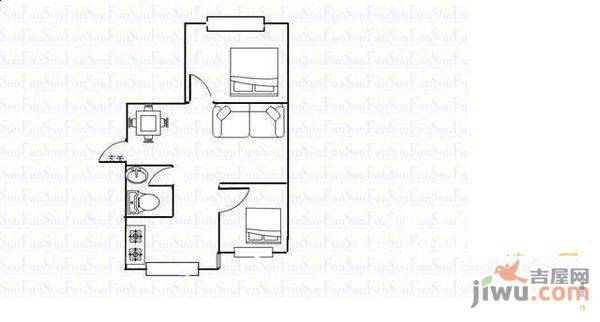 南风雅居3室2厅1卫126㎡户型图