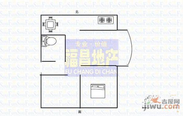 南风雅居3室2厅1卫126㎡户型图