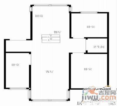 南风雅居3室2厅1卫126㎡户型图