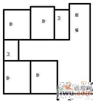 九林居2室2厅1卫95㎡户型图