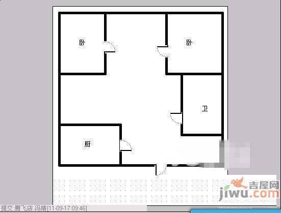 春江花月B区2室2厅2卫140㎡户型图