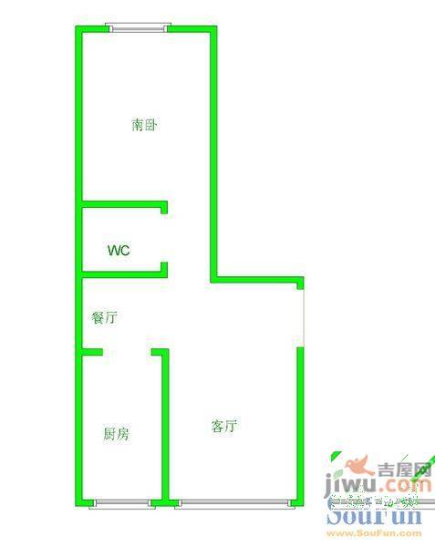 春江花月B区2室2厅2卫140㎡户型图