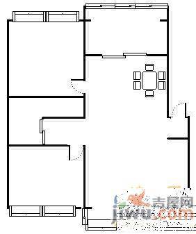 方迪家园2室2厅2卫140.1㎡户型图