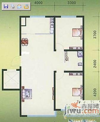 方迪家园2室2厅2卫140.1㎡户型图