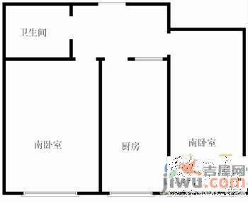 卫工佳苑2室1厅1卫户型图