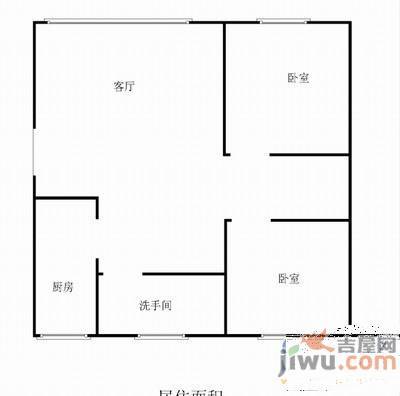 博润文仕2室2厅1卫99㎡户型图