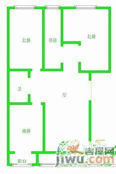 爱心家园2室2厅1卫111㎡户型图