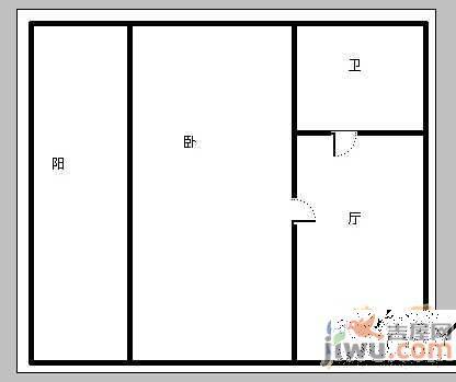 滑翔四小区2室1厅1卫62㎡户型图