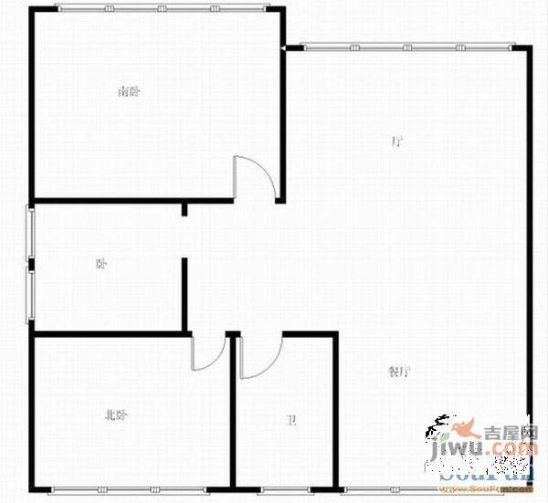 新湖北国之春5室3厅2卫130㎡户型图