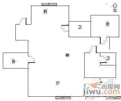 新湖北国之春5室3厅2卫130㎡户型图