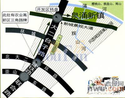 泉涌新镇位置交通图2