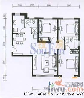 昌鑫置地广场3室2厅2卫户型图