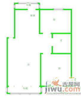 三洞桥小区2室1厅1卫53㎡户型图