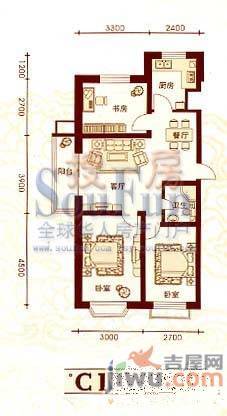 御龙逸城2室2厅1卫户型图