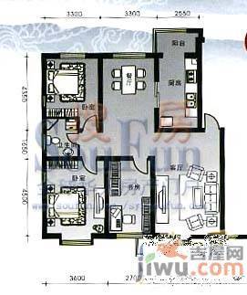 御龙逸城2室2厅1卫户型图