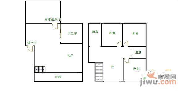 青苹果友谊城3室2厅2卫152㎡户型图