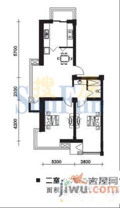 开建康都1室1厅0卫46.6㎡户型图