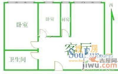 惠和大厦1室1厅1卫户型图