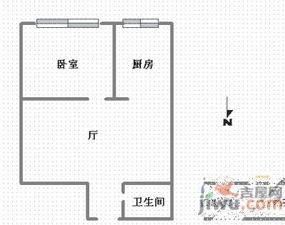 天缘雅居2室2厅1卫75㎡户型图