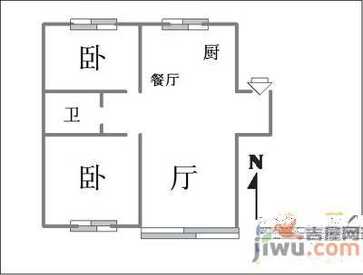 天缘雅居2室2厅1卫75㎡户型图