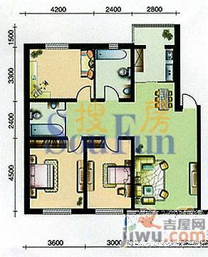 泰丰苑3室2厅2卫127.5㎡户型图