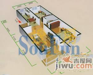 御林家园3室2厅1卫135.5㎡户型图