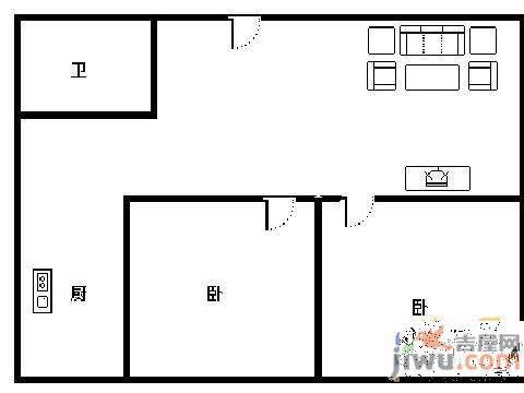 沈铁光明佳园2室2厅1卫84㎡户型图