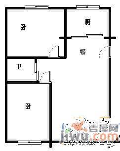 沈铁光明佳园2室2厅1卫84㎡户型图