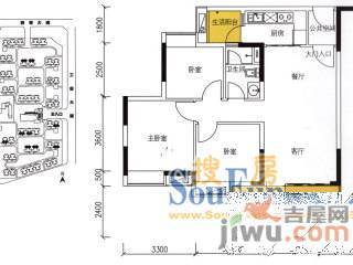 十八里社区3室1厅1卫户型图