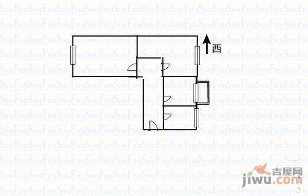 广场社区3室2厅1卫户型图