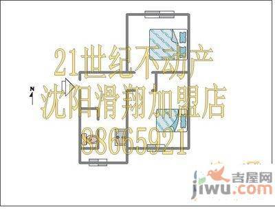 艳阳小区1室1厅1卫42㎡户型图