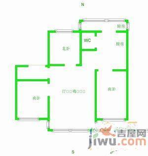 艳璐二期1室1厅1卫40㎡户型图