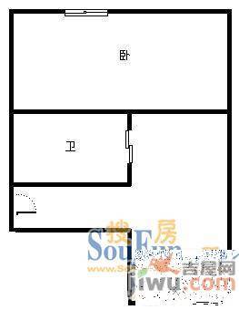 北四路社区2室1厅1卫户型图