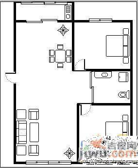 鑫园小区3室2厅1卫133㎡户型图