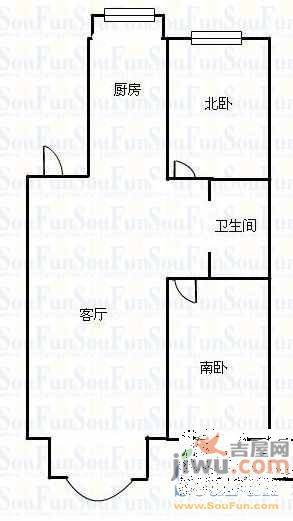 乐园小区2室2厅2卫104㎡户型图