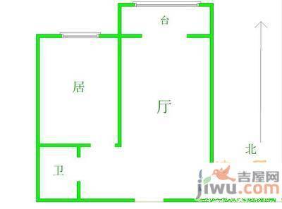 黎明公寓社区1室1厅1卫38㎡户型图