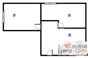 卫工社区2室1厅1卫49㎡户型图