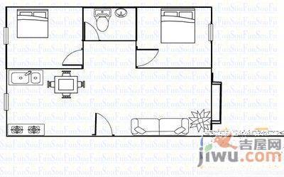 西苑家园2室2厅1卫117㎡户型图