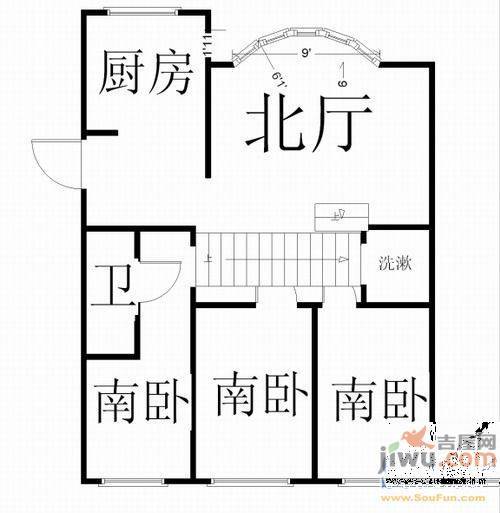 馨居园3室2厅2卫户型图