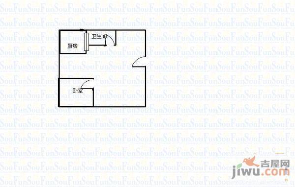 永丰小区2室1厅1卫55㎡户型图