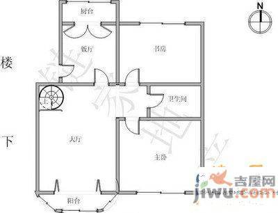 永丰小区2室1厅1卫55㎡户型图